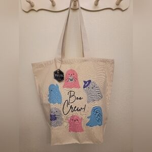 NWT BOO CREW Oversized Reusable Canvas Tote Bag